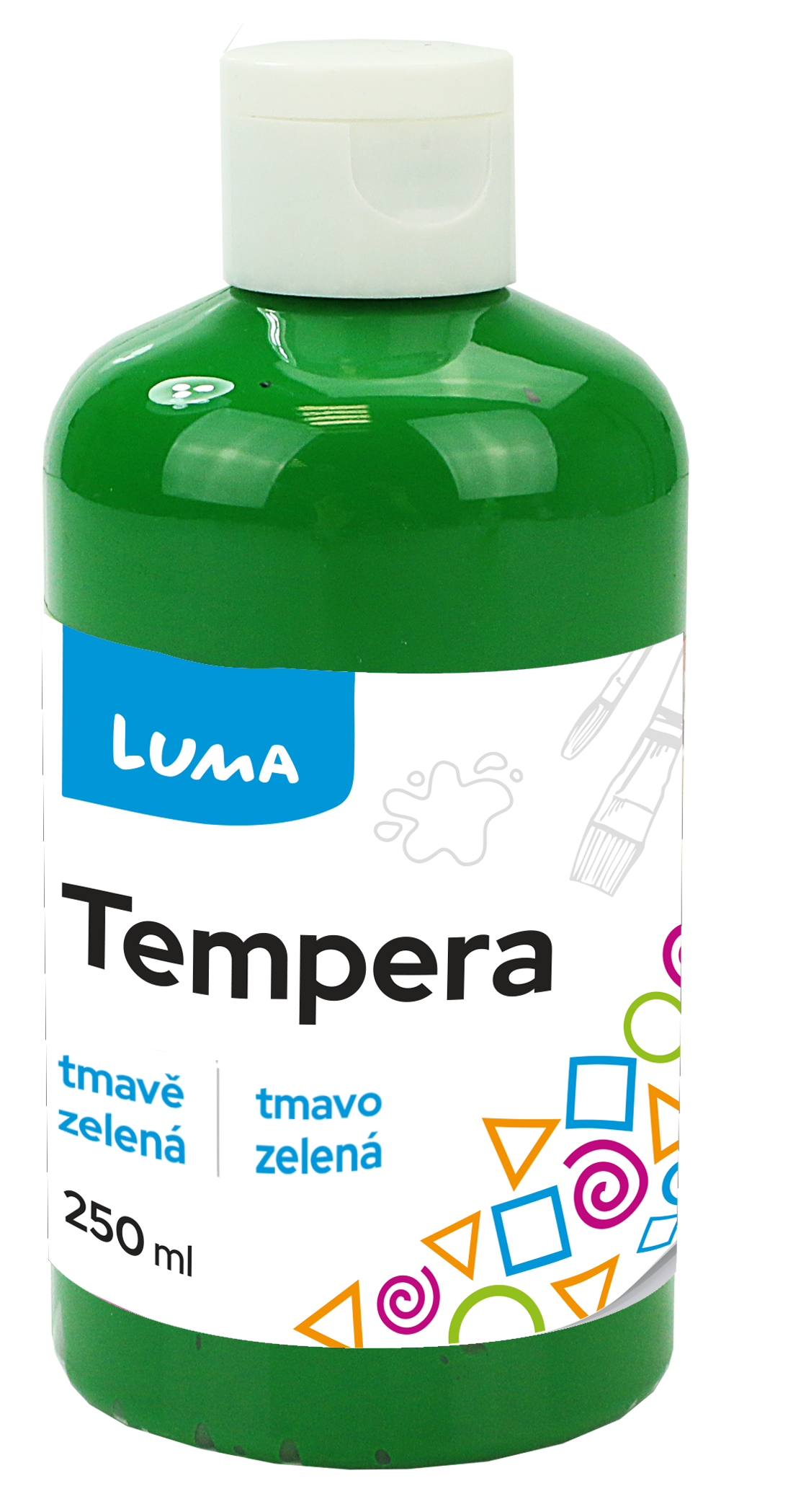 Temperová barva LUMA, 250 ml - tmavě zelená