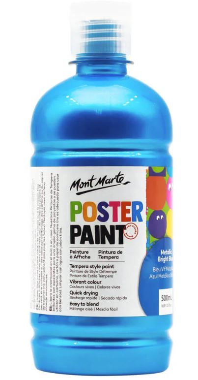 Obrázek produktu: Temperová barva Mont Marte 500 ml - METALLIC modrá