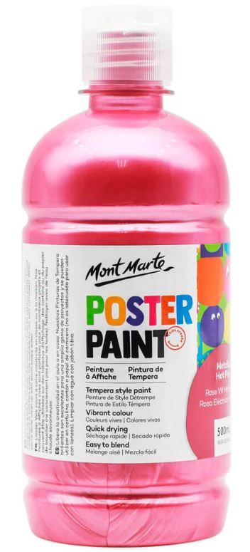 Temperová barva Mont Marte 500 ml - METALLIC růžová