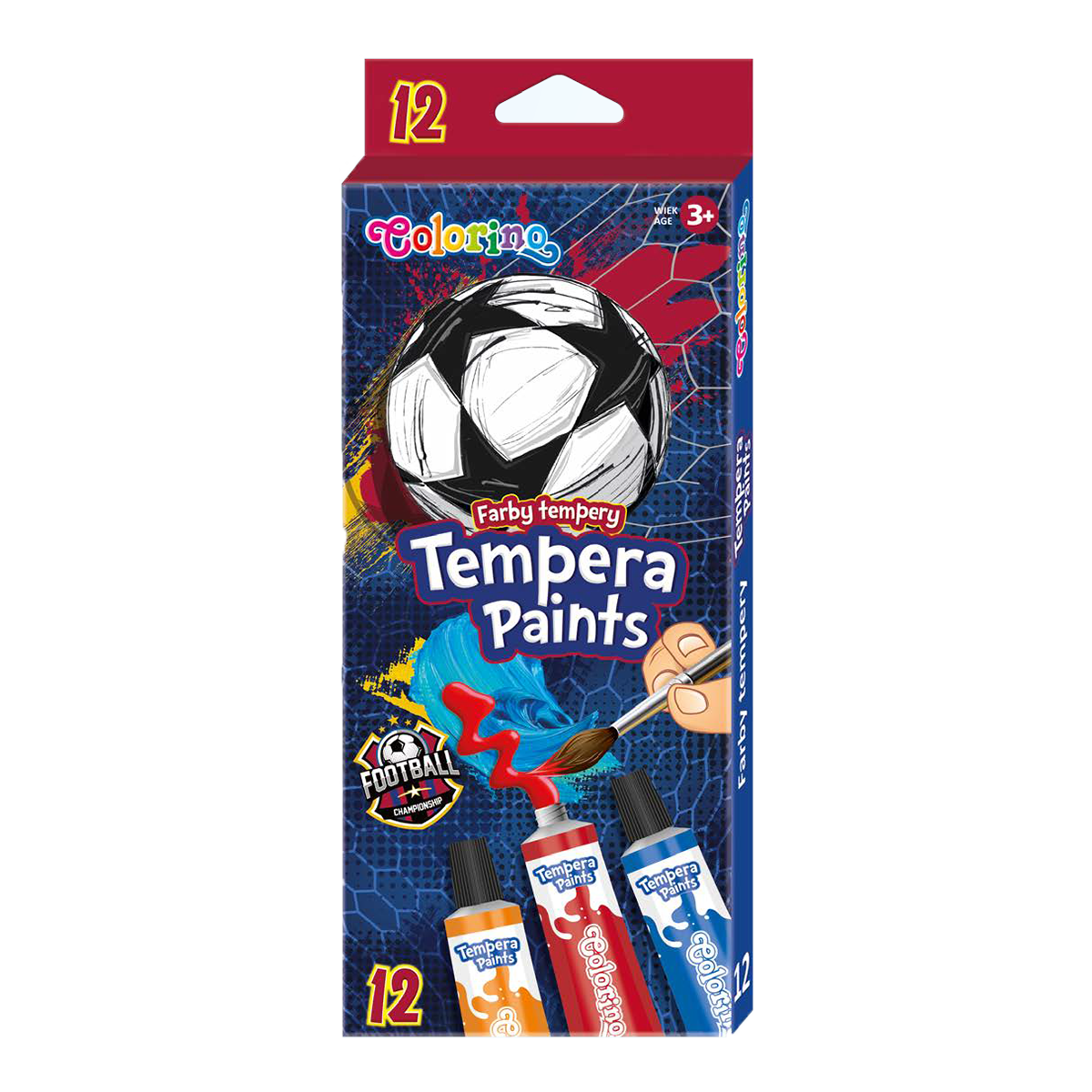 Temperové barvy Colorino 12 x 12 ml - Fotbal