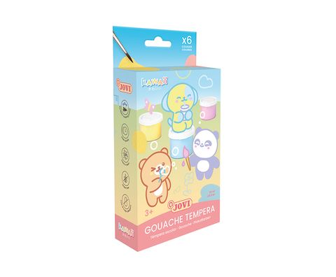 Obrázek produktu: Temperové barvy JOVI Kawaii - 5 x 35 ml + štětec