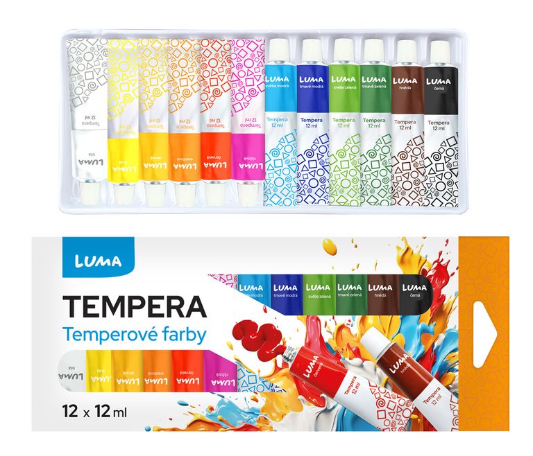 Temperové barvy LUMA 12 barev