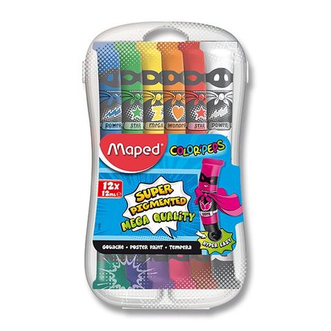 Obrázek produktu: Temperové barvy MAPED Color´Peps - 12 barev, tuba 12 ml