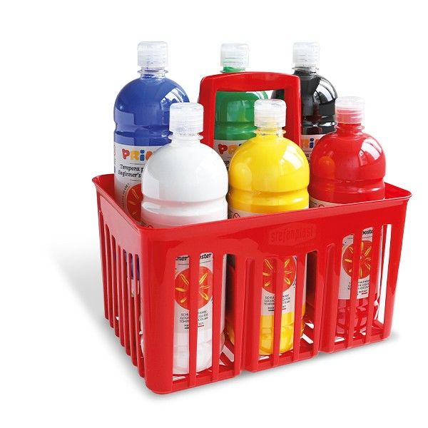 Temperové barvy PRIMO MAGIC, 6 x 1000 ml, mix barev, přenoska