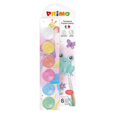 Obrázek produktu: Temperové barvy PRIMO PERLEŤ, 6 × 25 ml, kelímky