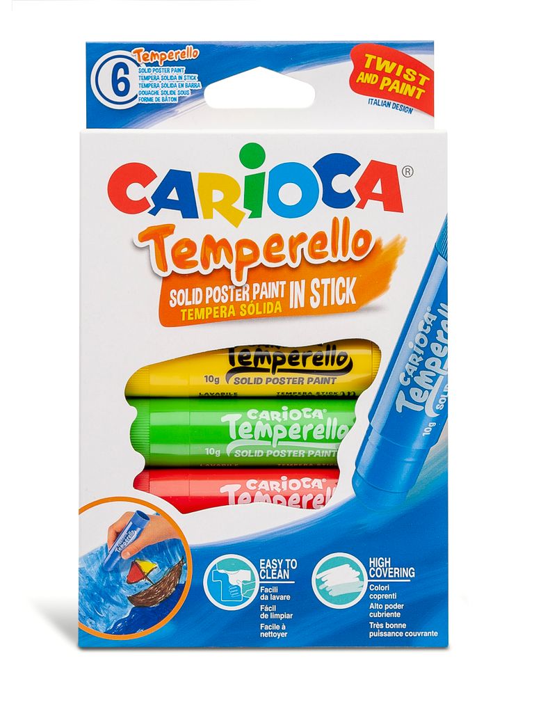 Carioca temperové barvy v tyčince 6 ks Carioca