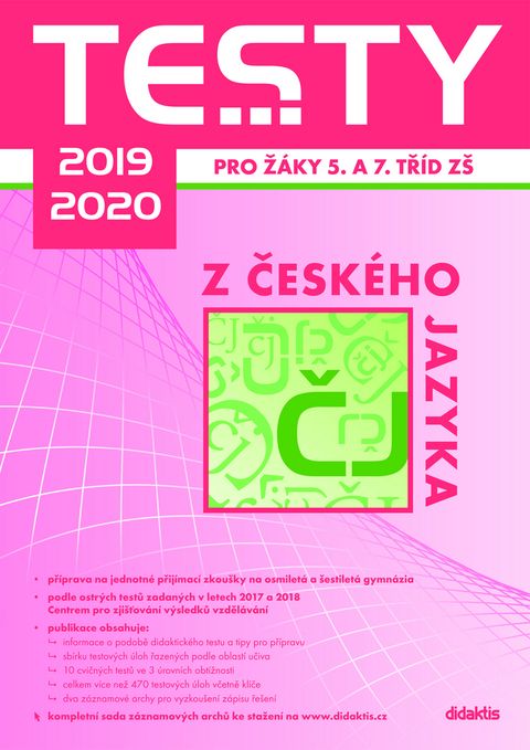 Obrázek produktu: Testy 2019-20 z Českého jazyka pro žáky 5. a 7. tříd ZŠ