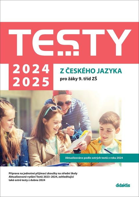 Obrázek produktu: Testy 2024-2025 z českého jazyka pro žáky 9. tříd ZŠ