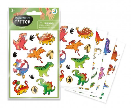 Obrázek produktu: Tetování Dinosaurus/ Dinosauři 10,5 x 15 cm, 4 listy