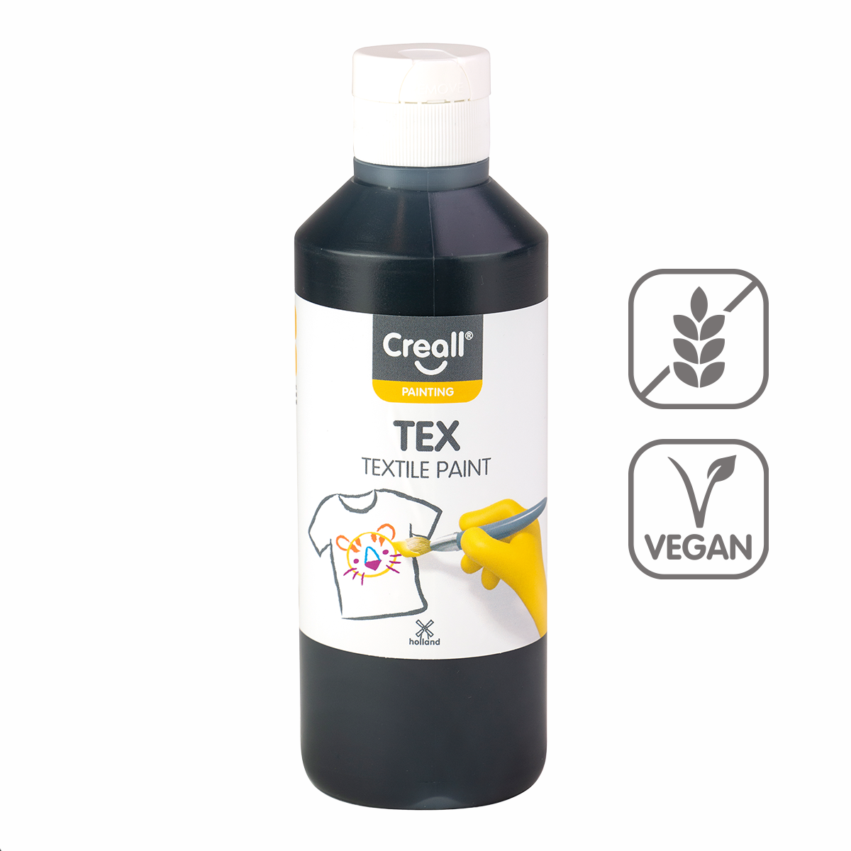 Textilní barva Creall TEX, 250 ml, černá