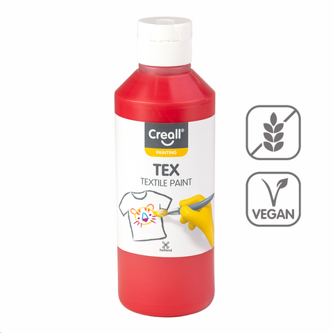 Obrázek produktu: Textilní barva Creall TEX, 250 ml, červená