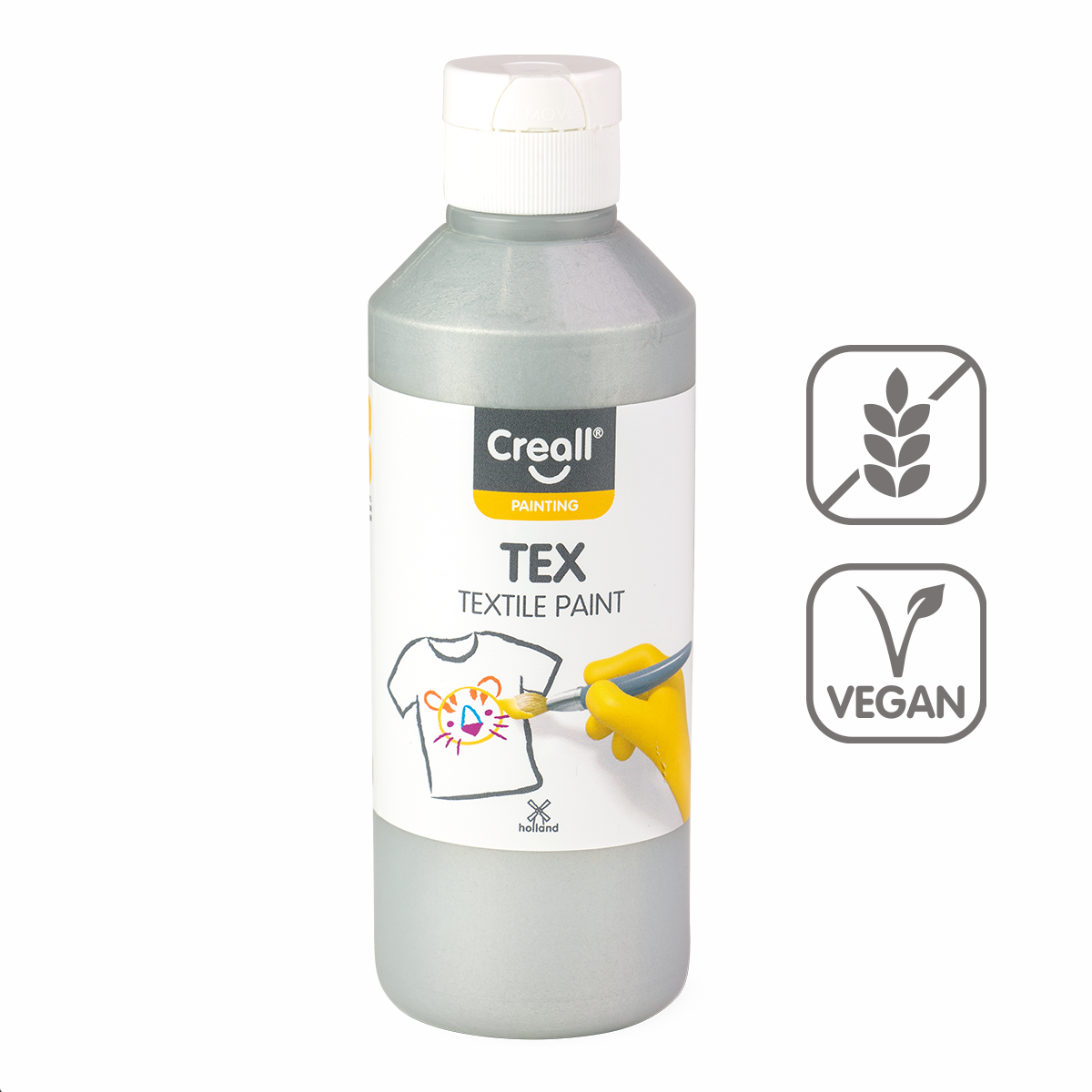 Textilní barva Creall TEX, 250 ml, stříbrná