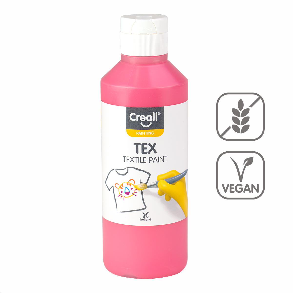 Textilní barva Creall TEX, 250 ml, světle růžová