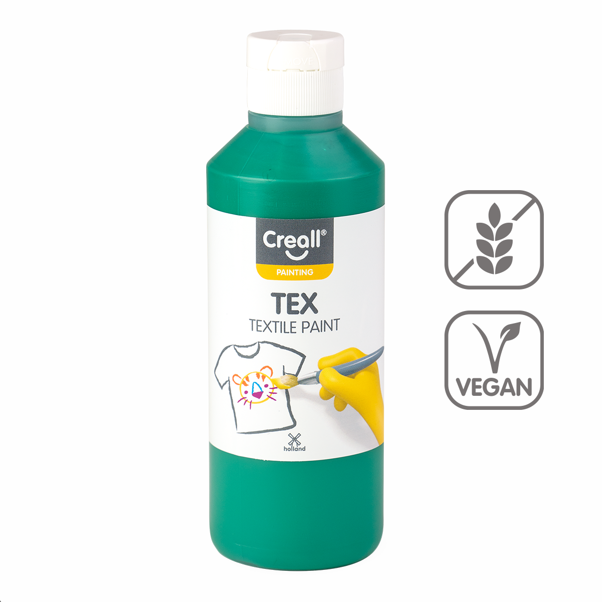 Textilní barva Creall TEX, 250 ml, zelená