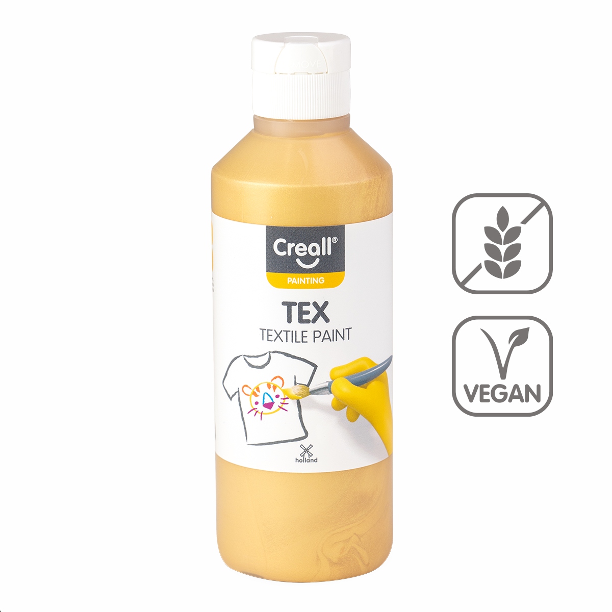 Textilní barva Creall TEX, 250 ml, zlatá