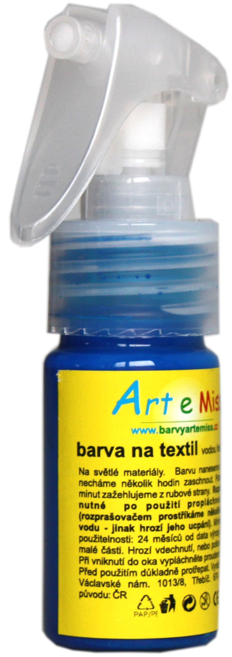 Textilní barva ve spreji - 30 g - barva světle modrá