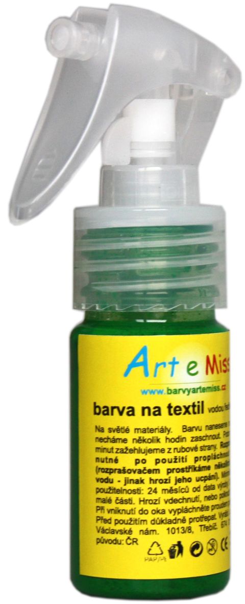 Obrázek produktu: Textilní barva ve spreji - 30 g - barva světle zelená