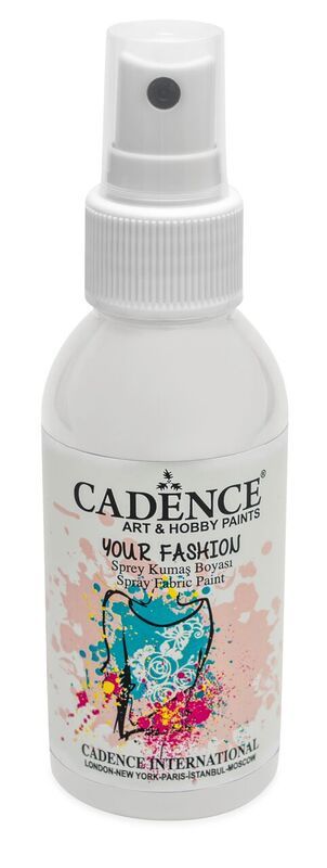 Textilní barva ve spreji Cadence, 100 ml - bílá