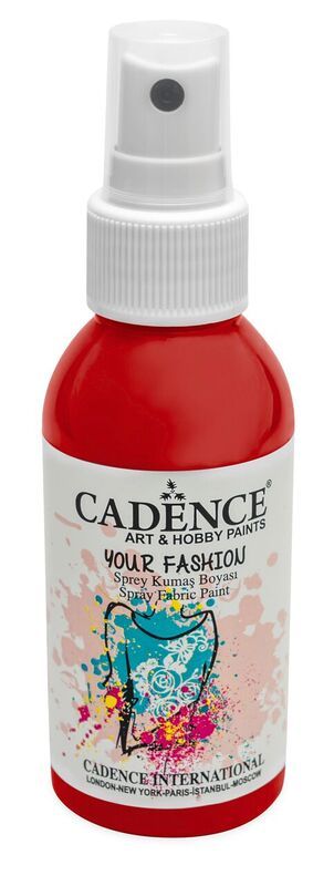 Obrázek produktu: Textilní barva ve spreji Cadence, 100 ml - červená