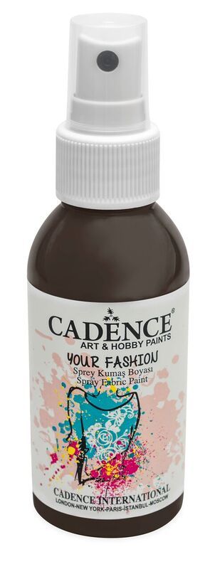 Levně Textilní barva ve spreji Cadence, 100 ml - hnědá