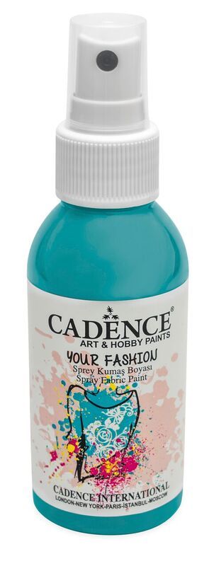Textilní barva ve spreji Cadence, 100 ml - světle tyrkysová