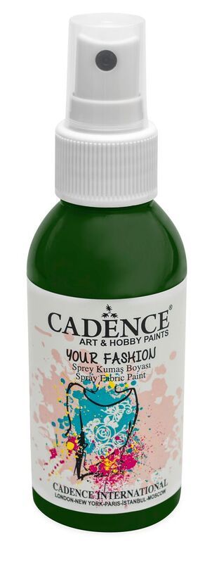 Textilní barva ve spreji Cadence, 100 ml - tmavě zelená