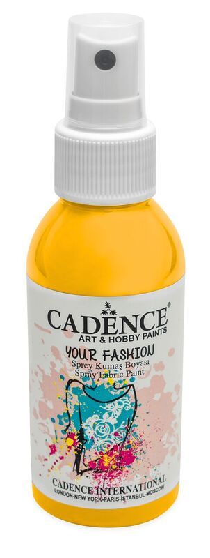 Obrázek produktu: Textilní barva ve spreji Cadence, 100 ml - žlutá