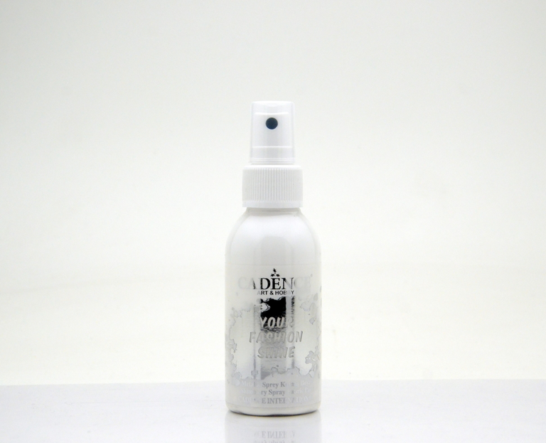 Cadence Perleťová barva na textil Cadence Your Fashion Shine, 100 ml - VYBERTE ODSTÍN - Perleťová barva na textil ve spreji Cadence Your Fashion Shine, 100 ml - bílá