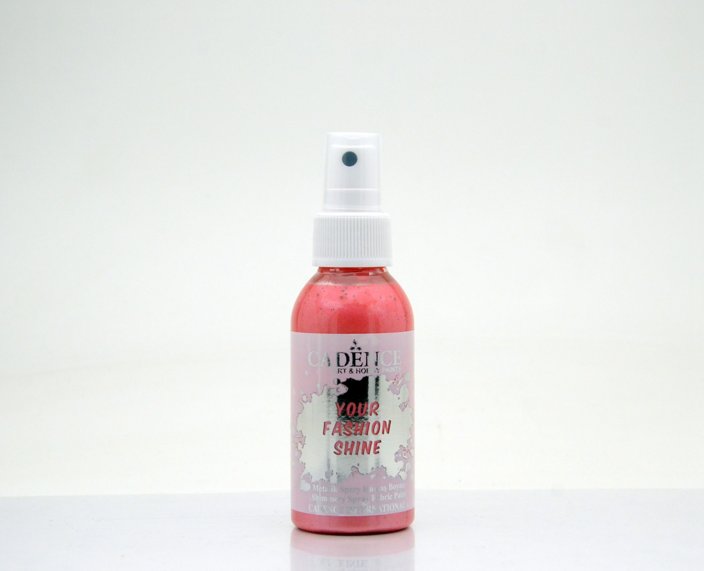 Textilní barva ve spreji Cadence - jahodová červená - na černý textil, 100 ml