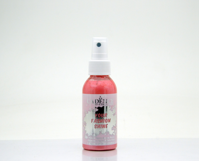 Levně Textilní barva ve spreji Cadence - jahodová červená - na černý textil, 100 ml
