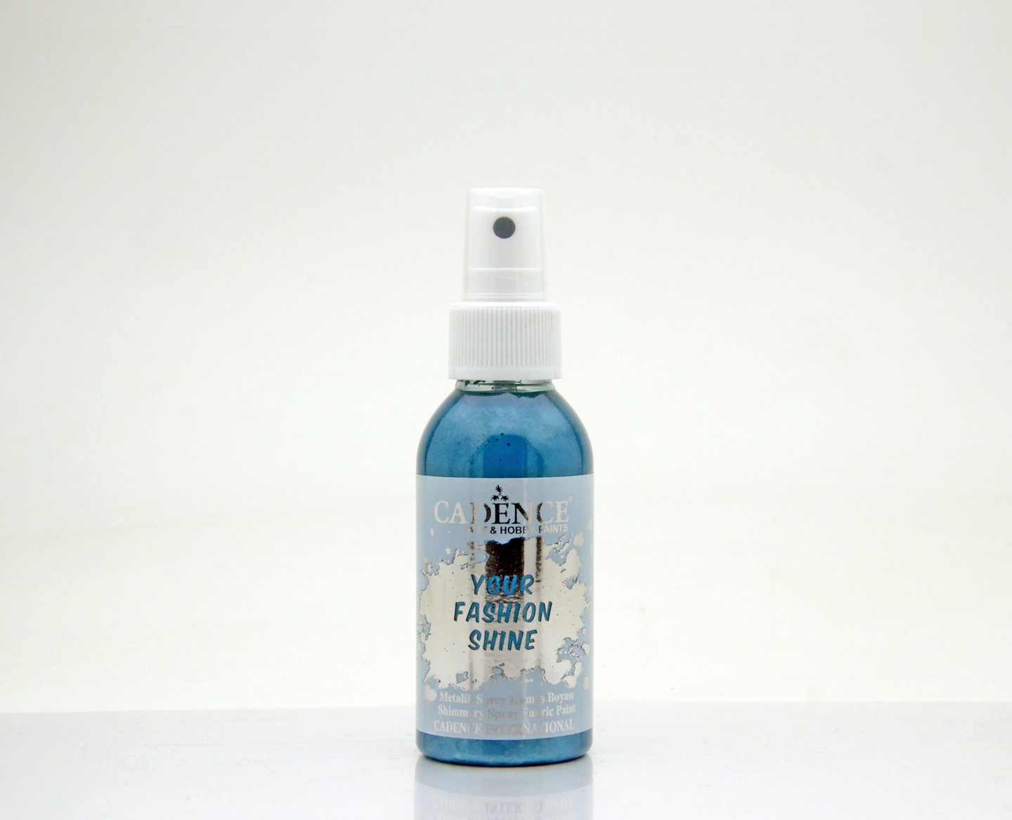 Textilní barva ve spreji Cadence - petrolejová modrá - na černý textil, 100 ml