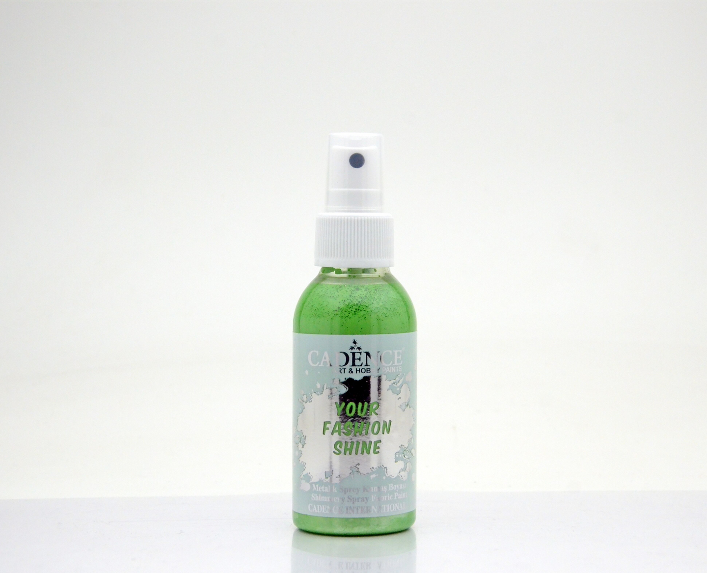 Textilní barva ve spreji Cadence - světle zelená - na černý textil, 100 ml