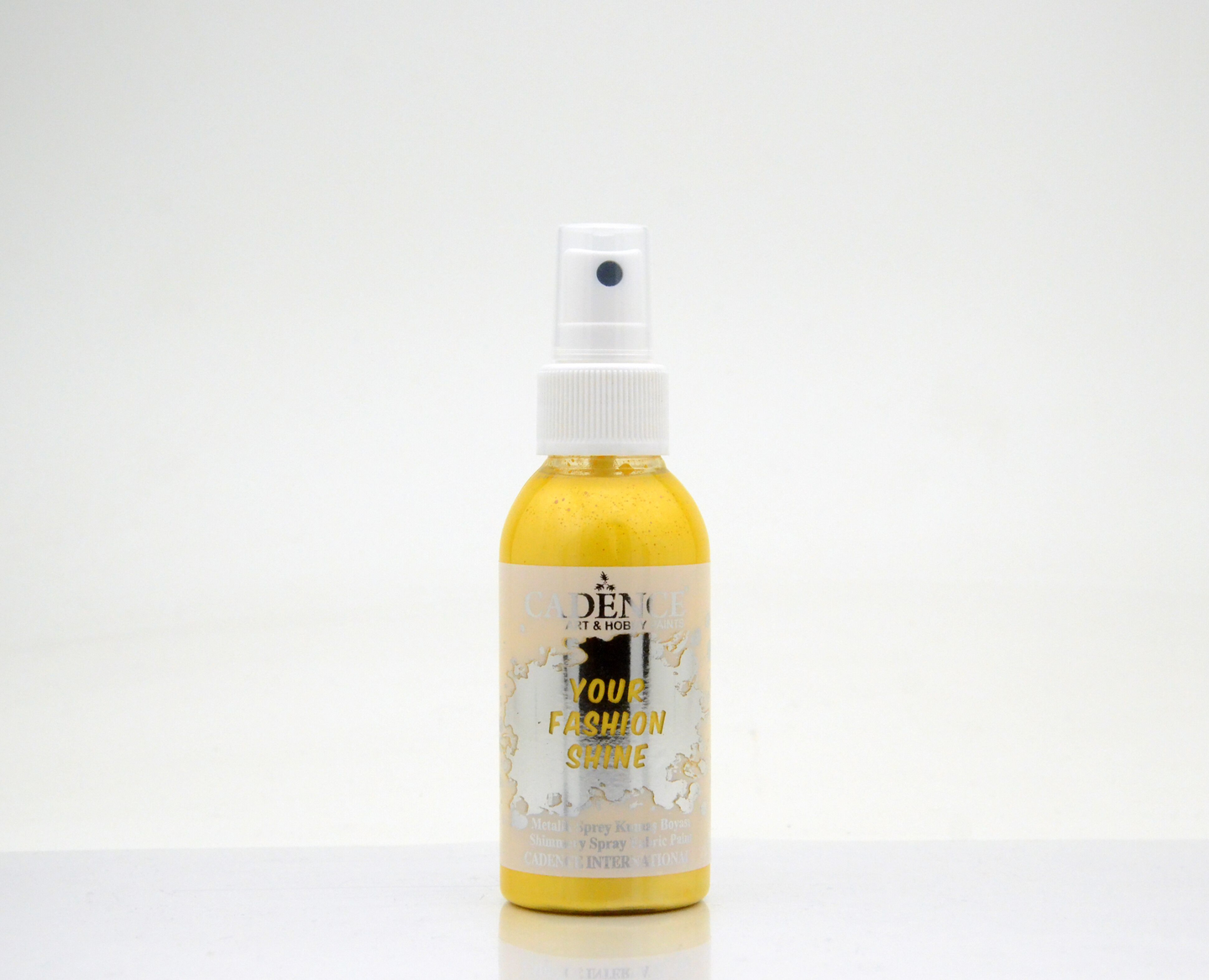 Textilní barva ve spreji Cadence - žlutá - na černý textil, 100 ml