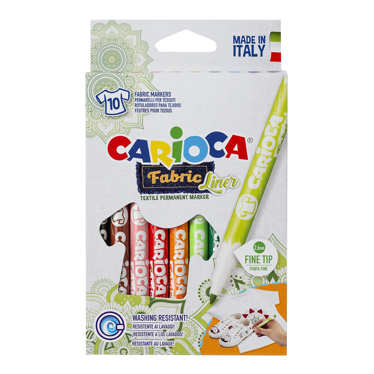 Carioca Fabric Liner fixy na textil 10 ks Carioca