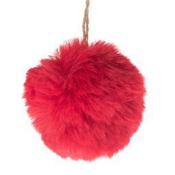 Obrázek produktu: Textilní závěsná koule červená, 7 cm