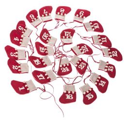 Obrázek produktu: Textilní závěsný adventní kalendář - Punčocha