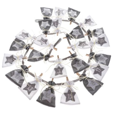 Obrázek produktu: Textilní závěsný adventní kalendář - Stars