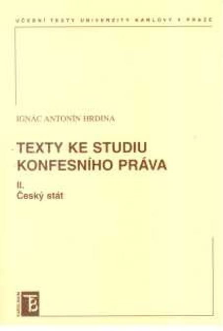 Obrázek produktu: Texty ke studiu konfesního práva I