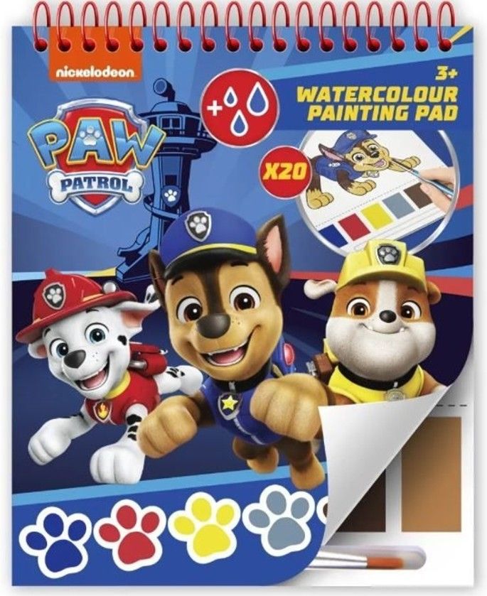 Tlapková patrola blok k omalovánkami a barvami