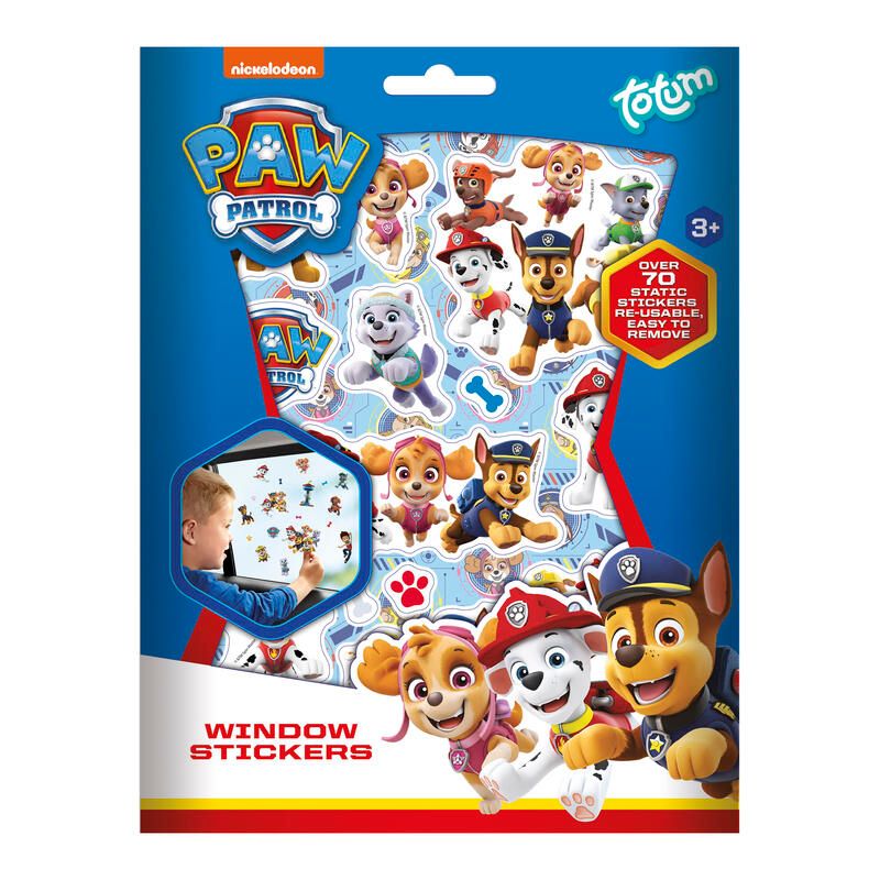 Tlapková patrola okenní dekorace