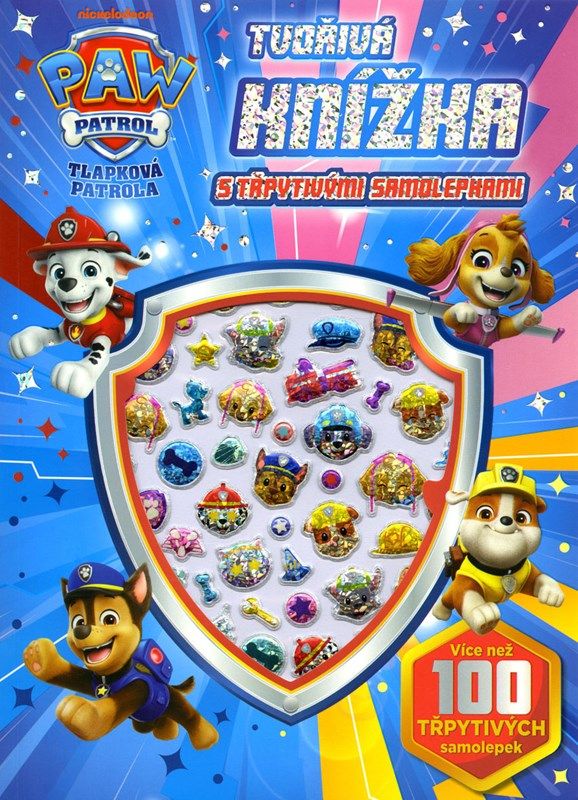 Tlapková patrola - Tvořivá knížka s třpytivými samolepkami