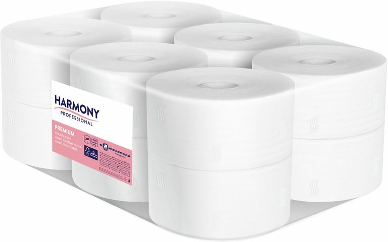 Toaletní papír Jumbo 190 Harmony Professional - 2 vrstvý - 1 role