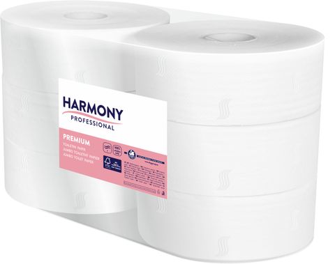 Obrázek produktu: Toaletní papír Jumbo 240 Harmony Professional - 2 vrstvá celulóza (6 rolí)