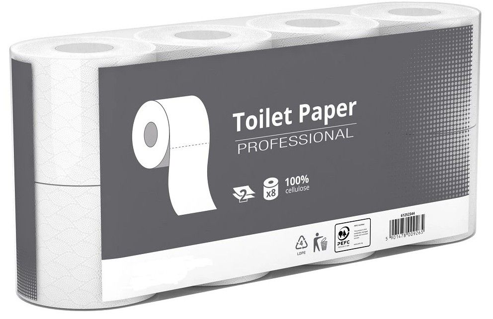 Toaletní papír Velvet STANDARD Professional bílý 2 vrstvy - 8 rolí