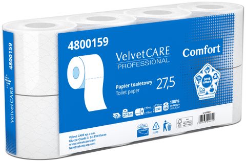 Obrázek produktu: Toaletní papír XL 27,5 Velvet Care Comfort  2 vrstvy - 8 rolí