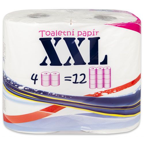 Toaletní papír XXXL - 2vrstvý (4 XXXL role = 12 rolí)