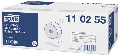 Obrázek produktu: Tork 110255 Mini Jumbo toaletní papír - 3 vrstvý - 12 rolí
