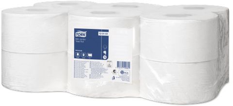 Obrázek produktu: Tork 120161  Mini Jumbo toaletní papír, 1vrstvý - 12 rolí