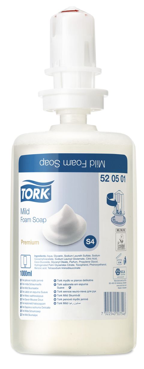 Obrázek produktu: Tork 520501 - jemné pěnové mýdlo