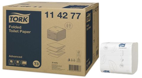Obrázek produktu: Tork Folded 114277 - skládaný toaletní papír (36 bal x 252 ks)